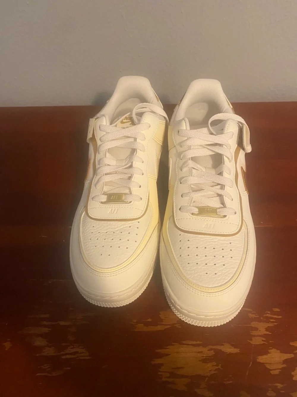 Nike Low-Top Sneakers — Cream & White AF1 Shadow Nike Air Force 1